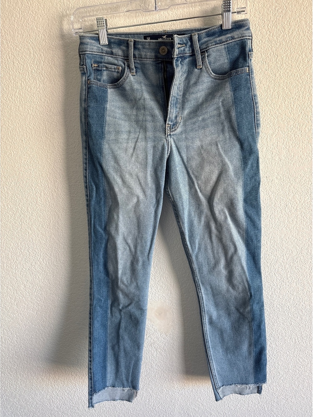 Hollister Ultra High-Rise Skinny Ankle Jeans Size 5R W27 L27 Light Blue Denim